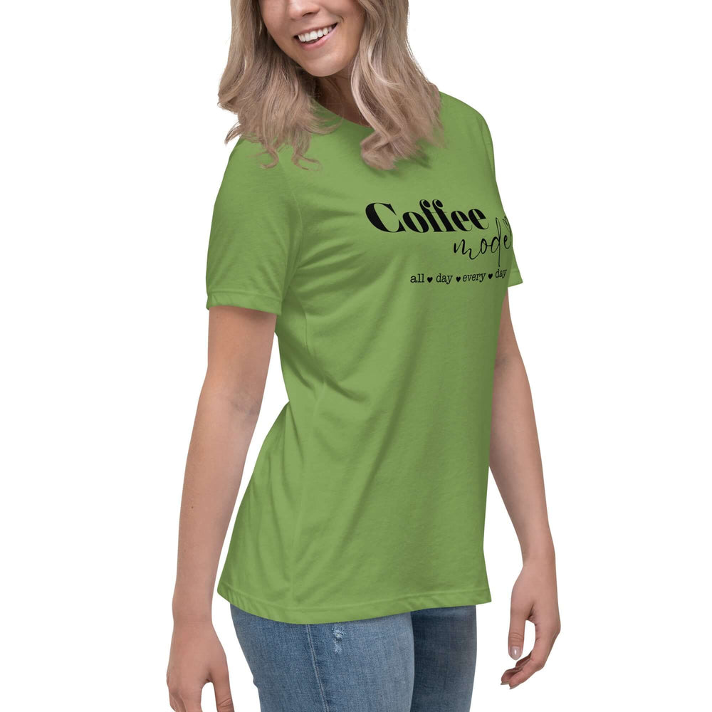 Coffee Mode Graphic Tee - Women’s Relaxed Style, Tees, $ 32.50, A Moment Of Now™