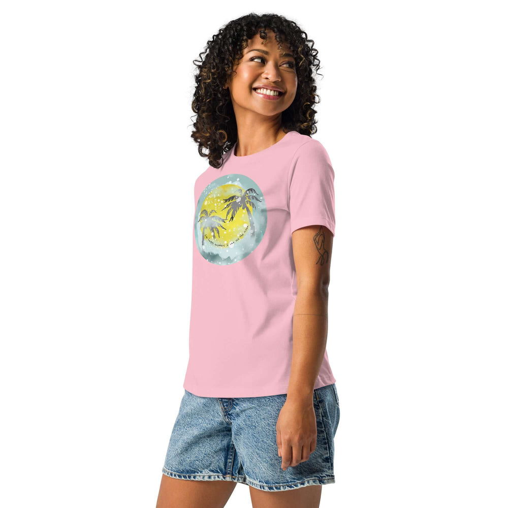 Watercolor Tropical Sunset & Ocean T-Shirt for Women, T-shirts, $ 32.00, A Moment Of Now™