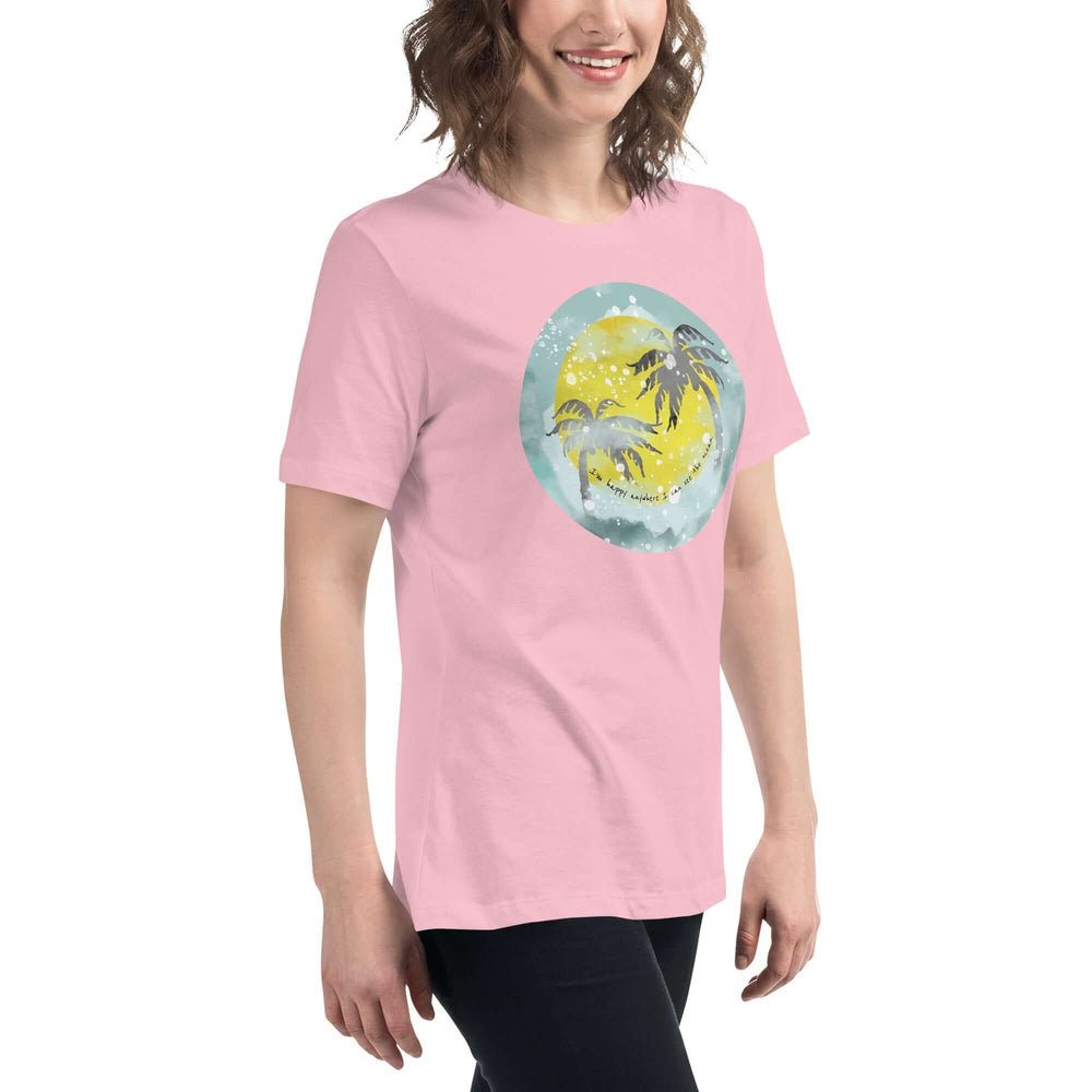 Watercolor Tropical Sunset & Ocean T-Shirt for Women, T-shirts, $ 32.00, A Moment Of Now™