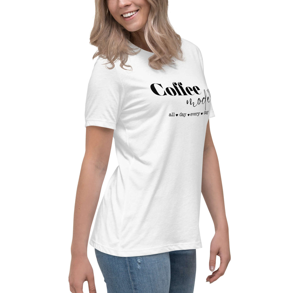 Coffee Mode Graphic Tee - Women’s Relaxed Style, Tees, $ 32.50, A Moment Of Now™