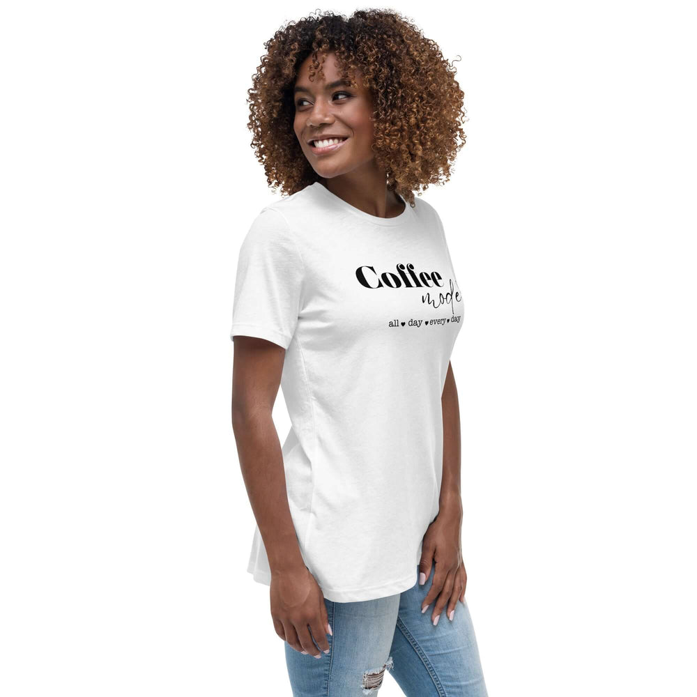 Coffee Mode Graphic Tee - Women’s Relaxed Style, Tees, $ 32.50, A Moment Of Now™