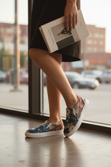 Star-Spangled Bloom Slip-On Canvas Van Sneakers