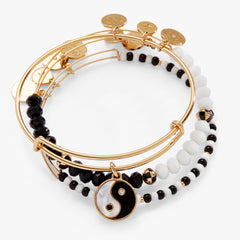 Mother of Pearl Yin Yang Bangles Set of 3, Bracelets, $ 33.90, A Moment Of Now™