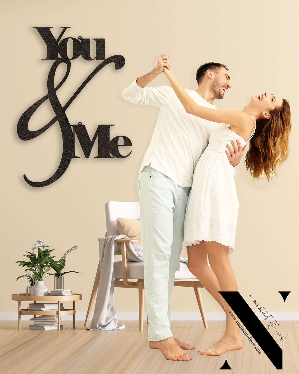 You & Me Metal Steel Wall Decor Steel Sign | Shop USA Made Home Decor, Metal Signs, $ 62.95, A Moment Of Now™