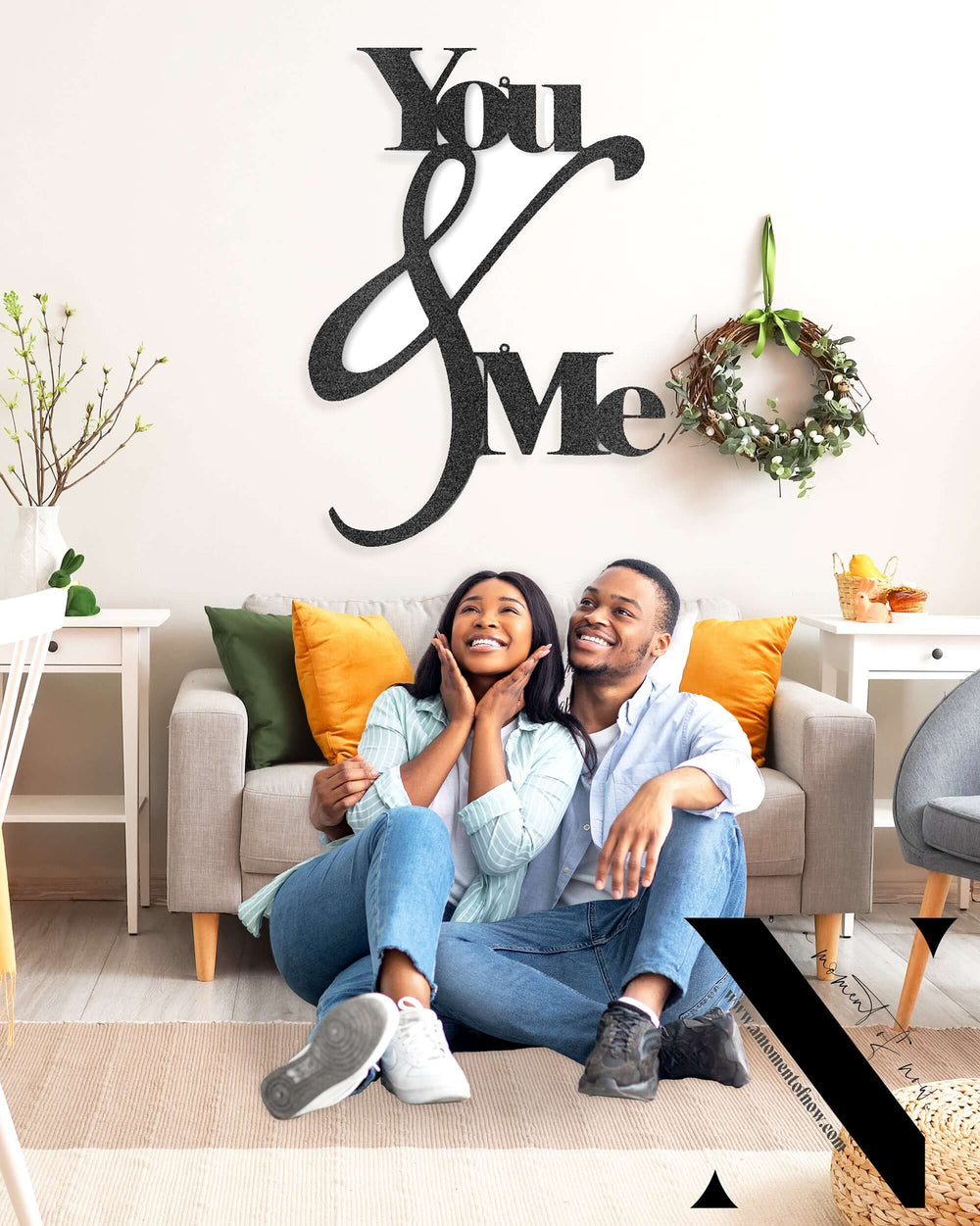 You & Me Metal Steel Wall Decor Steel Sign | Shop USA Made Home Decor, Metal Signs, $ 62.95, A Moment Of Now™