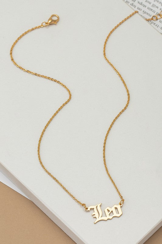 Shop Laser Cut Zodiac Sign Pendant Necklace, Necklaces, USA Boutique