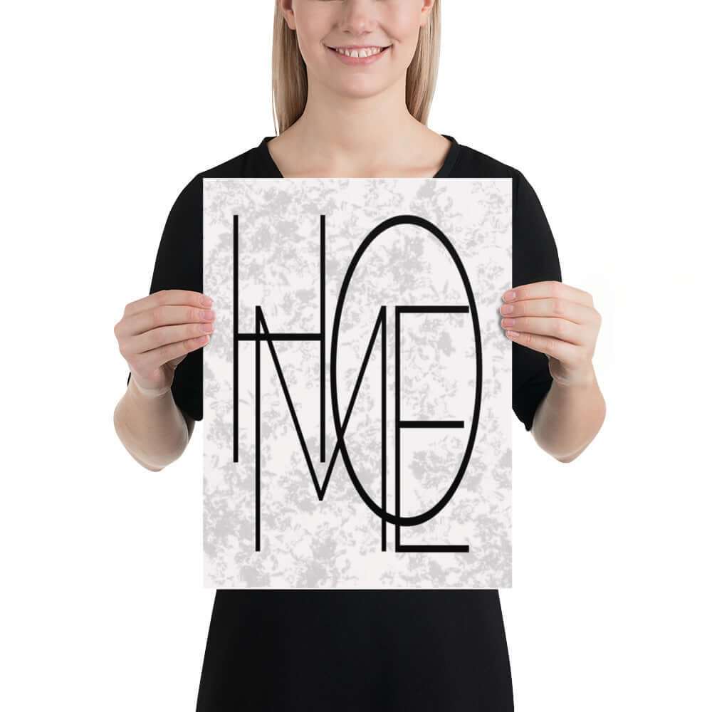 Home Black Letter Word Sign Matte Poster Print | Minimalist Wall Art, A Moment Of Now, $ 17.50