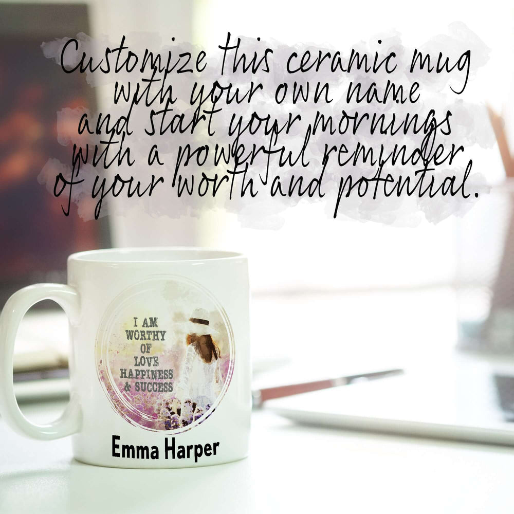 Law of Attraction: Custom Name Mug for Love, Happiness & Success Inspiration, Mugs, $ 26.50, A Moment Of Now™
