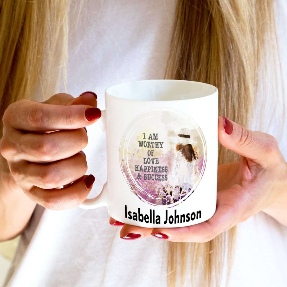 Law of Attraction: Custom Name Mug for Love, Happiness & Success Inspiration, Mugs, $ 26.50, A Moment Of Now™