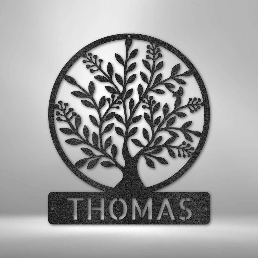 Custom Tree Of Life with Name Monogram Metal Sign USA Made Wall Decal, Metal Sign, $ 62.95, A Moment Of Now™