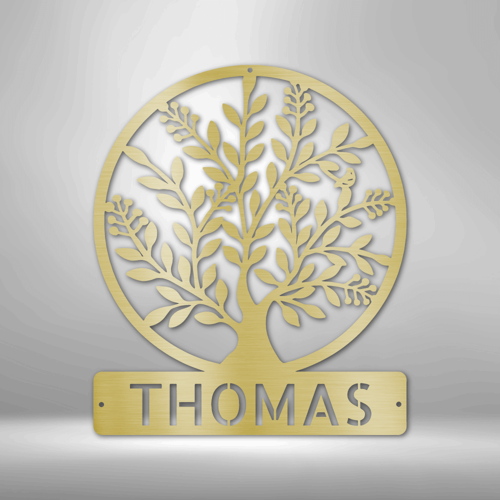 Custom Tree Of Life with Name Monogram Metal Sign USA Made Wall Decal, Metal Sign, $ 62.95, A Moment Of Now™