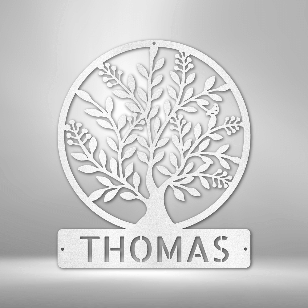 Custom Tree Of Life with Name Monogram Metal Sign USA Made Wall Decal, Metal Sign, $ 62.95, A Moment Of Now™