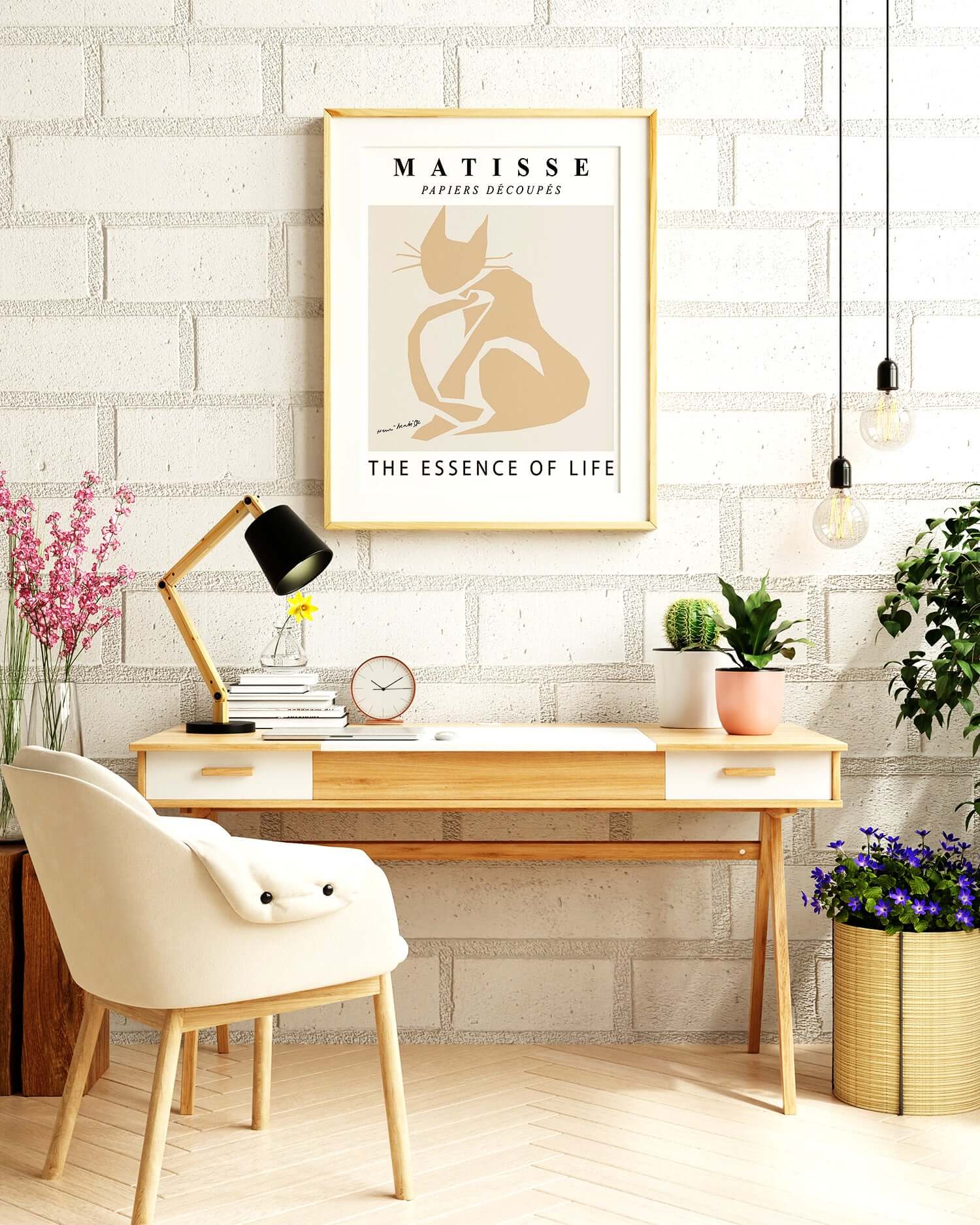 Shop Matisse Essence Of Life Cat Modern Art Boho Decor Matte Poster Print, Posters, USA Boutique