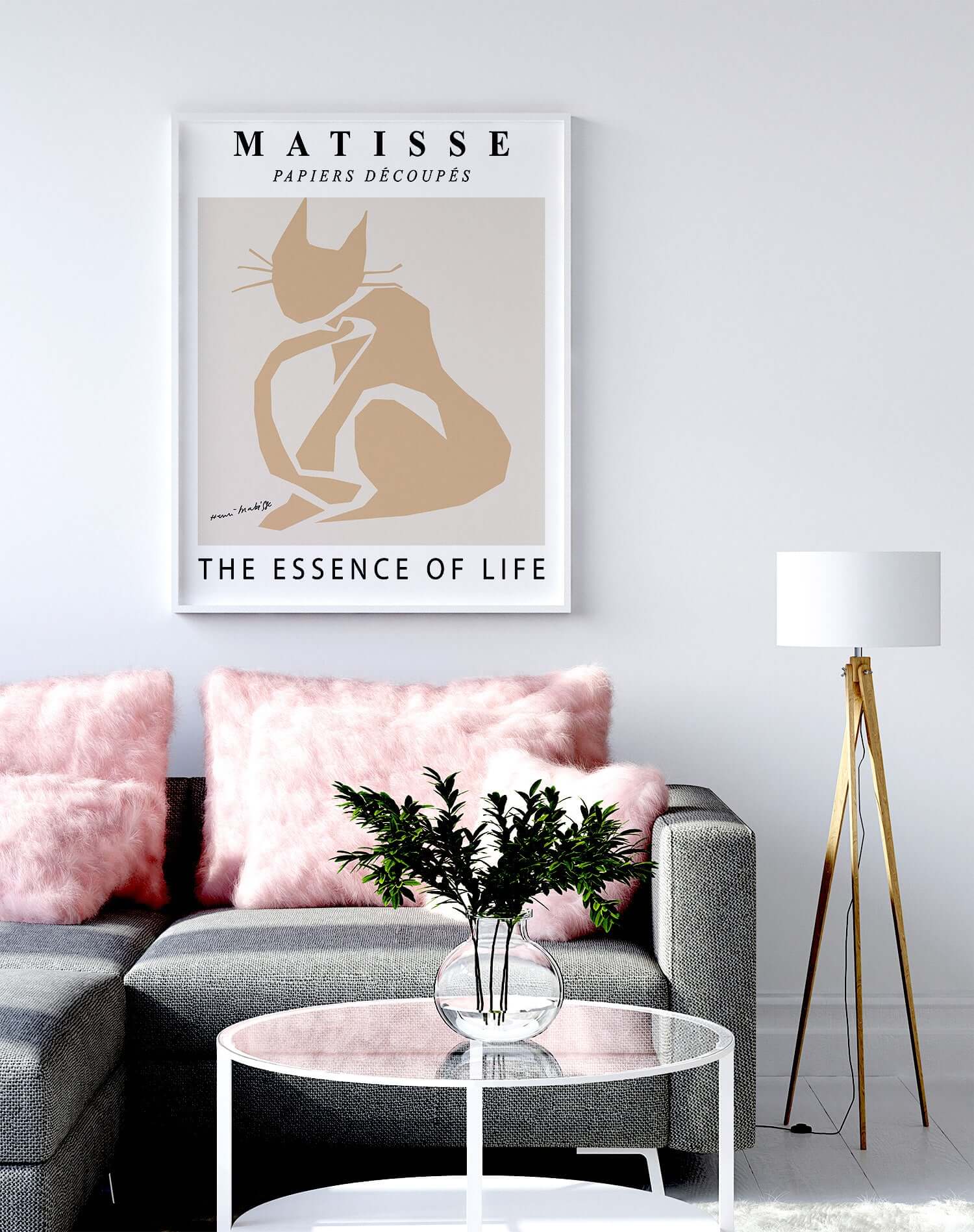 Matisse Essence Of Life Cat Modern Art Boho Decor For Living Room Matte Poster, A Moment Of Now, $ 19.50