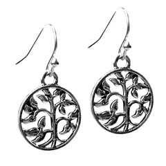 Shop Family Tree of Life Silver Dangles Earrings Fashion Jewelry, Earrings, USA Boutique