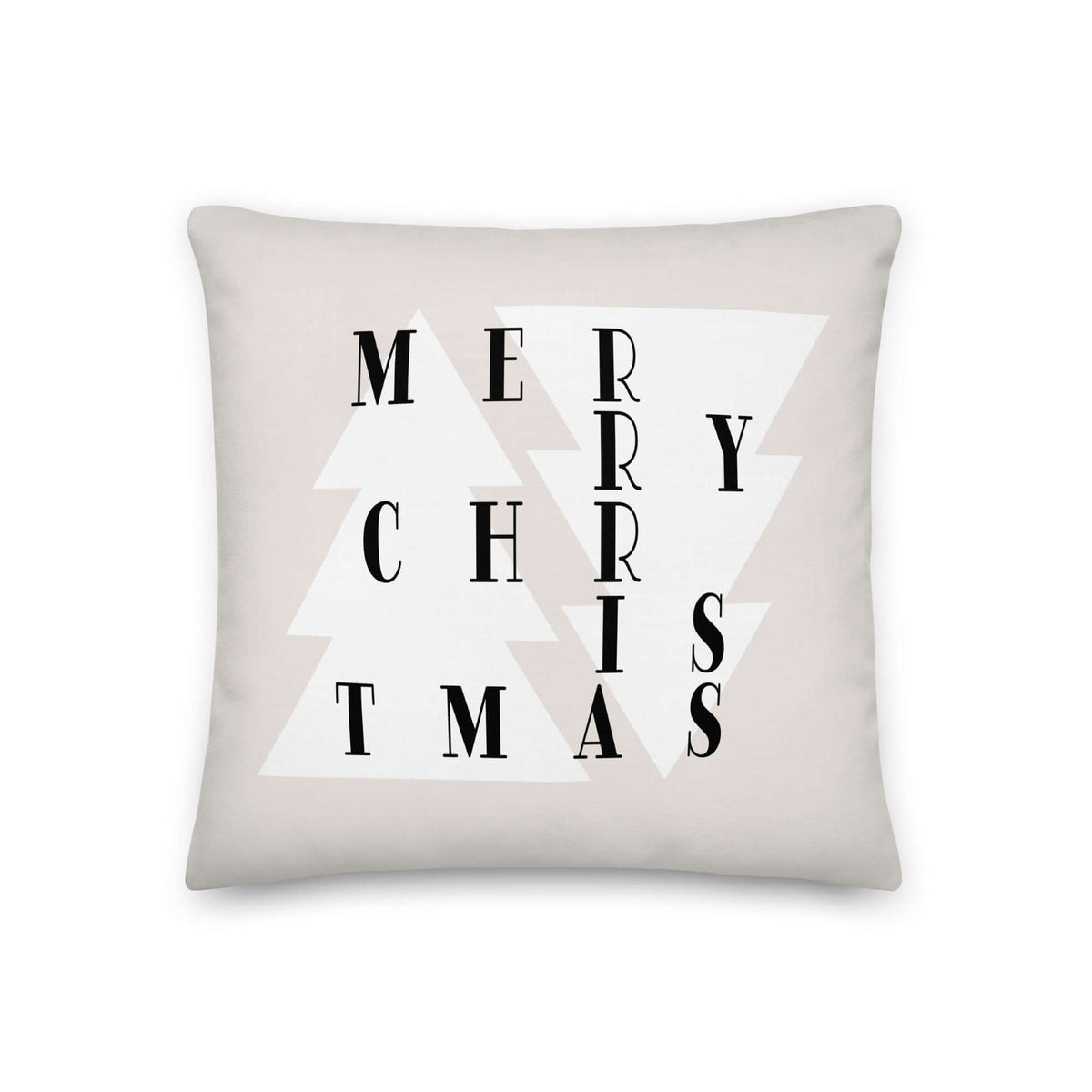 White Holiday Tree Merry Christmas Scandinavian Style Premium Decorative Throw Pillow Accent Cushion, A Moment Of Now, $ 66.00