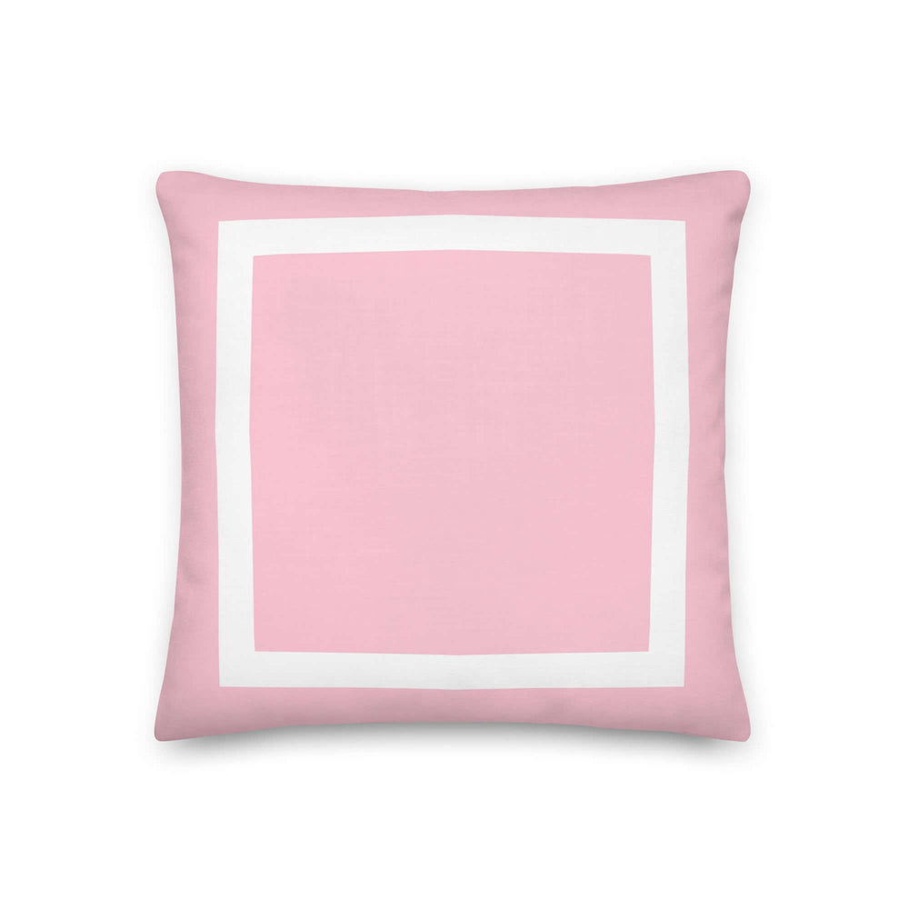 White Border on Cotton Candy Pink Premium Decorative Throw Accent Pillow Cushion, Pillows, $ 64.50, A Moment Of Now™