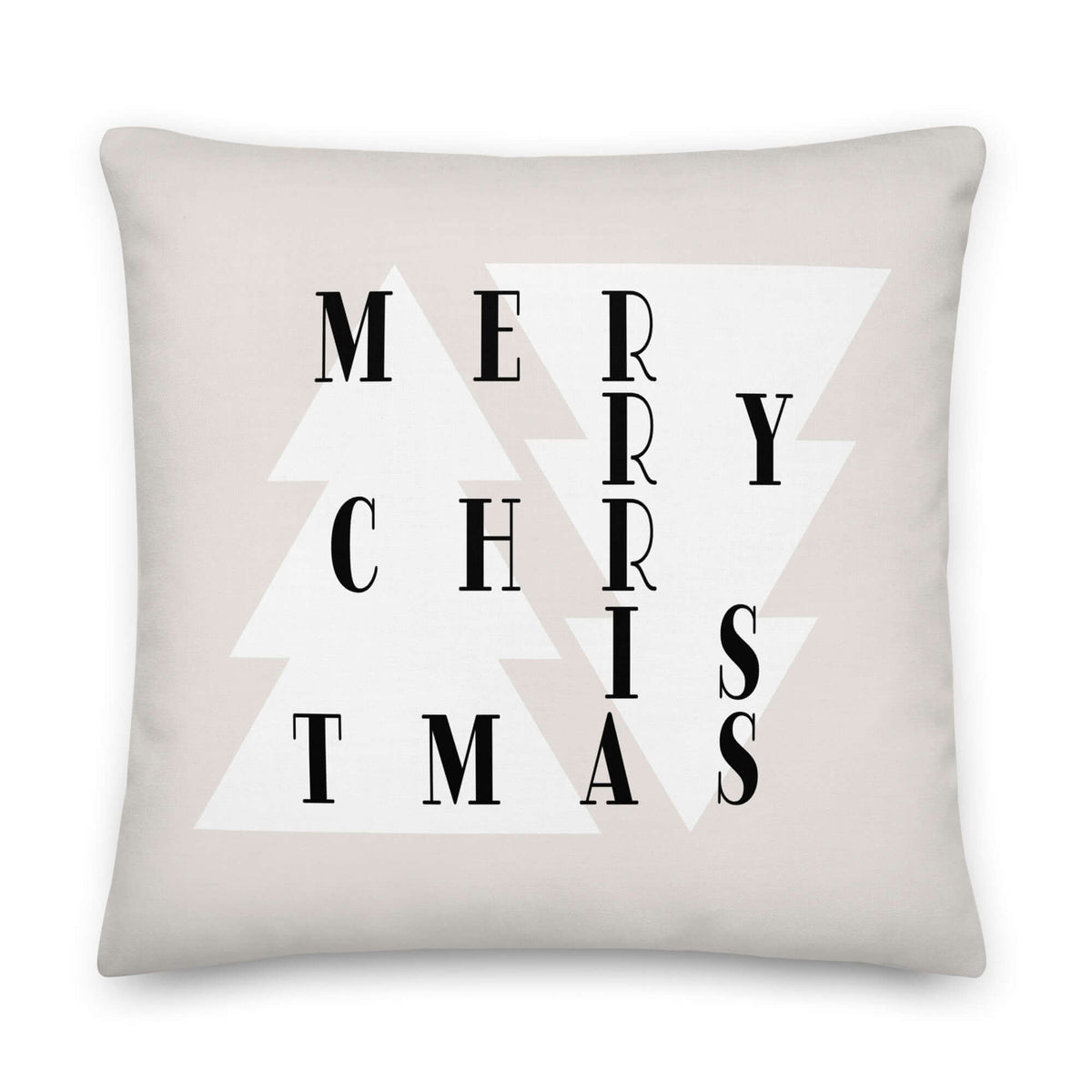 White Holiday Tree Merry Christmas Scandinavian Style Premium Decorative Throw Pillow Accent Cushion, A Moment Of Now, $ 66.00