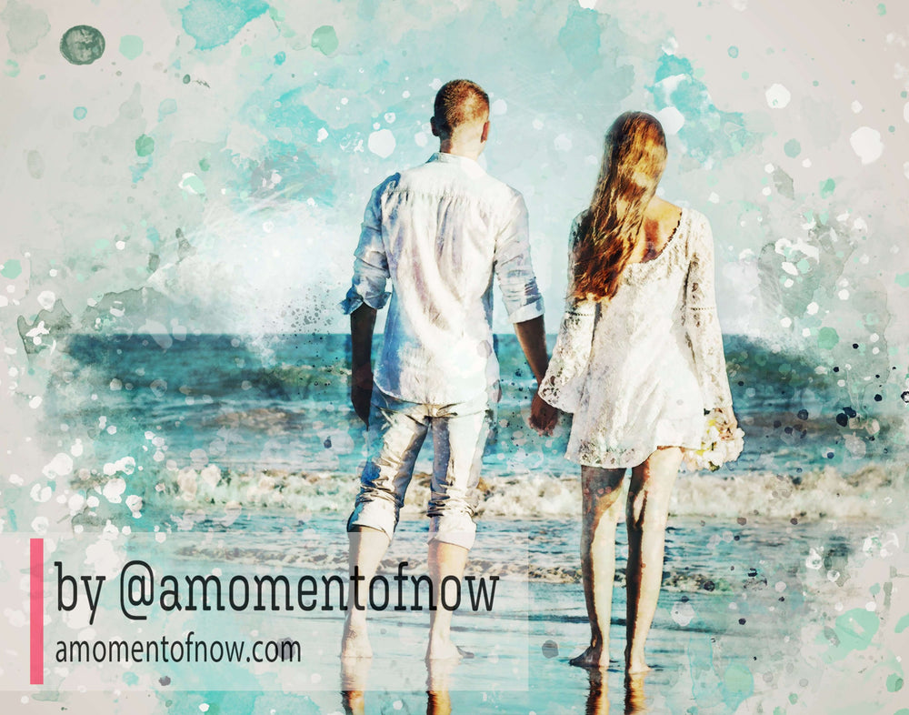 Custom Digital Watercolor Wedding Portrait | Watercolor Portrait | Custom Wedding Engagement Anniversary Gift, Custom Portraits, $ 20.00, A Moment Of Now™