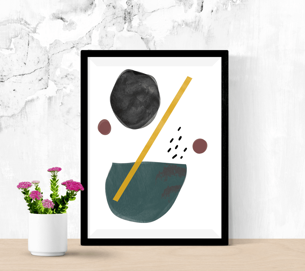 Beto Uncertain Abstract Shape Minimal Mid Century Scandi Art Matte Poster, Poster, $ 33.00, A Moment Of Now™