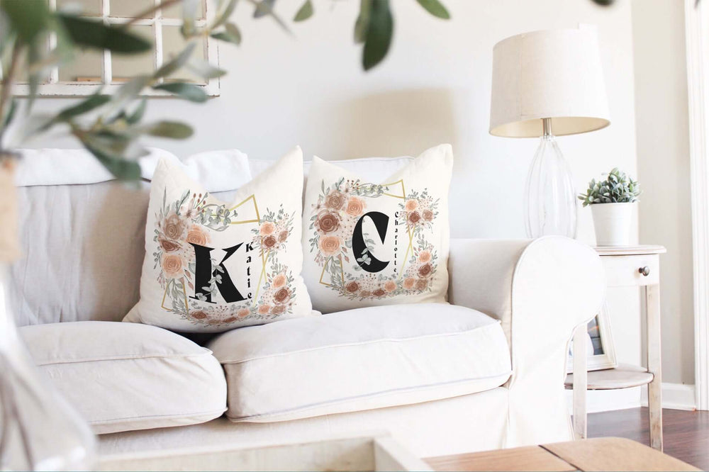 Personalize Pillow with Initial & Name | Custom Name Throw Pillow | Custom Gift For Her, Throw Pillows, $ 45.00, A Moment Of Now™