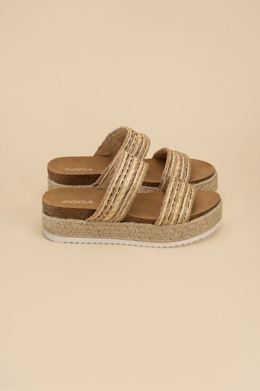 Shop Women's Summer West Espadrille Slides Sandals in Beige, Espadrille Slides, USA Boutique