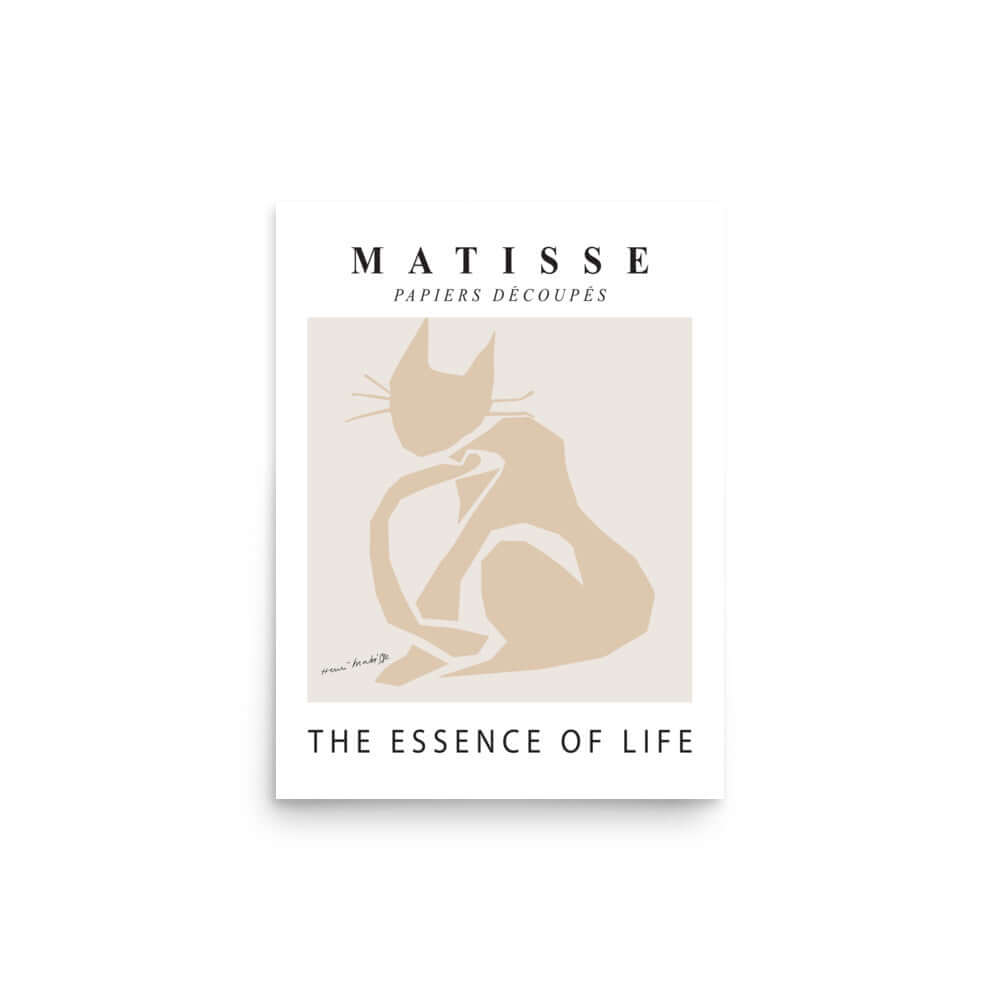 Shop Matisse Essence Of Life Cat Modern Art Boho Decor Matte Poster Print, Posters, USA Boutique