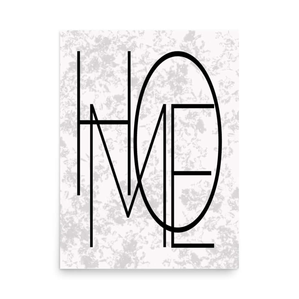 Shop Home Black Letter Word Sign Matte Poster Print | Minimalist Wall Art, Posters, USA Boutique