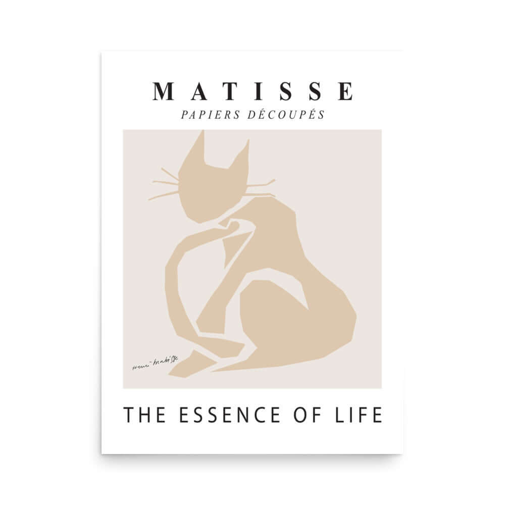 Shop Matisse Essence Of Life Cat Modern Art Boho Decor Matte Poster Print, Posters, USA Boutique