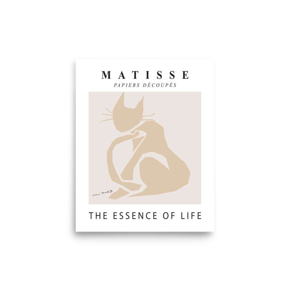 Matisse Essence Of Life Cat Modern Art Boho Decor For Living Room Matte Poster, A Moment Of Now, $ 19.50