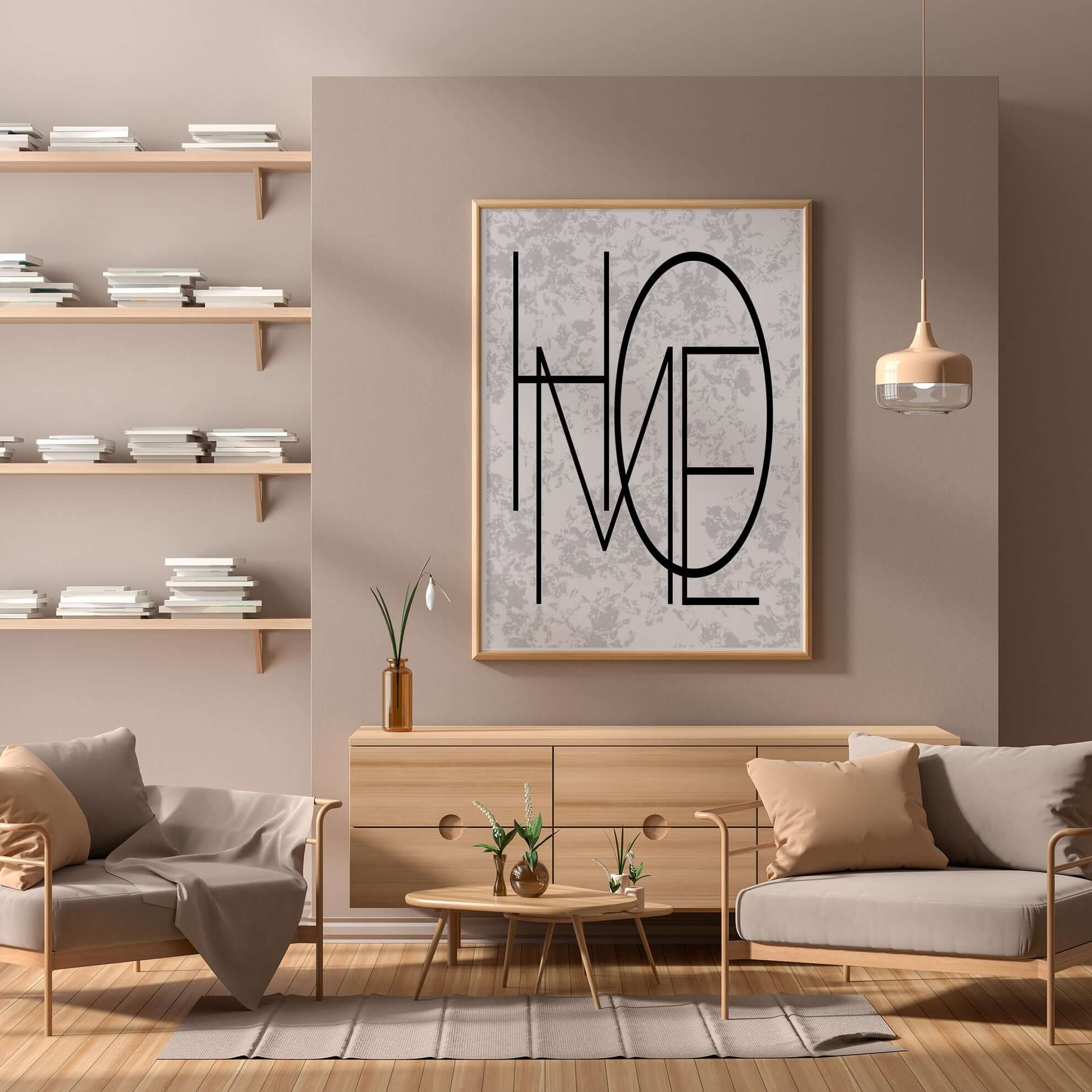 Home Black Letter Word Sign Matte Poster Print | Minimalist Wall Art, A Moment Of Now, $ 17.50