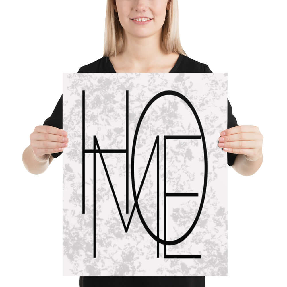 Home Black Letter Word Sign Matte Poster Print | Minimalist Wall Art, A Moment Of Now, $ 17.50