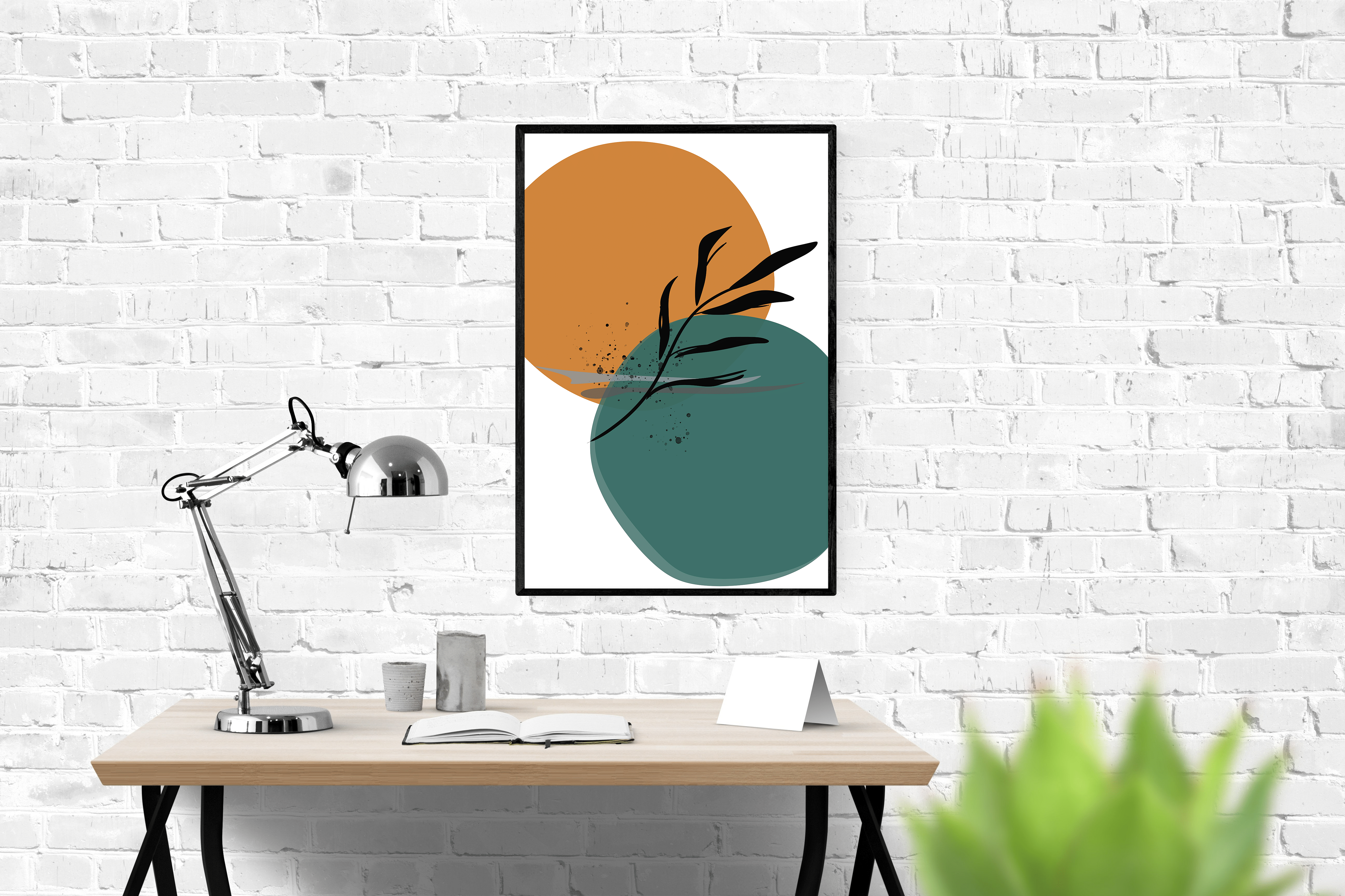 Shop Abstract Minimalist Line Art Drawing - Botanical Night By The Sea Matte Poster, Poster, USA Boutique