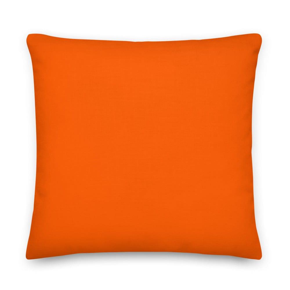 Orange solid color decorative throw pillow accent cushion