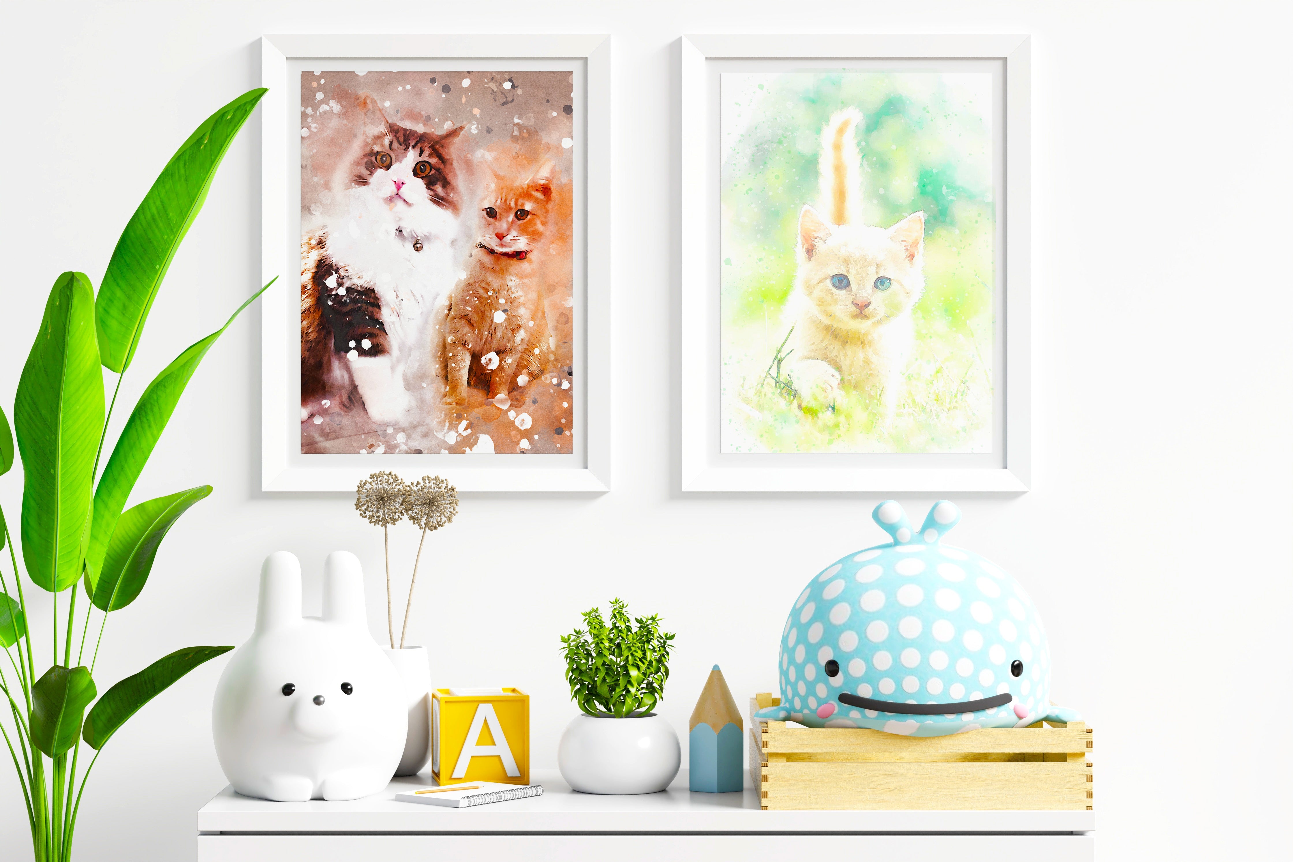 Digital Printable Custom Watercolor Pet Portrait Wall Art Printable Download A Moment Of Now Women’s Boutique Clothing Online Lifestyle Store