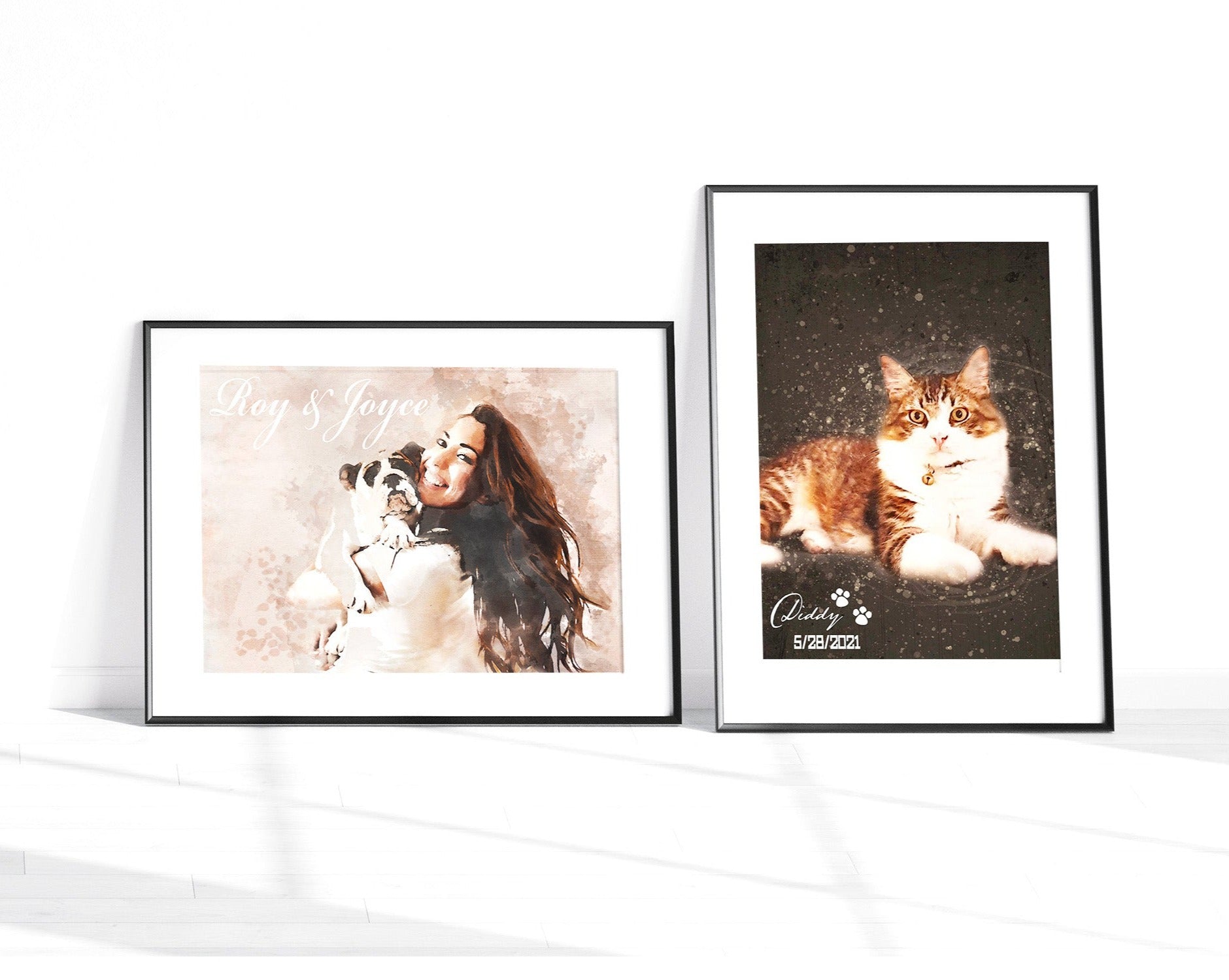 Digital Printable Custom Watercolor Pet Portrait Wall Art Printable Download A Moment Of Now Women’s Boutique Clothing Online Lifestyle Store