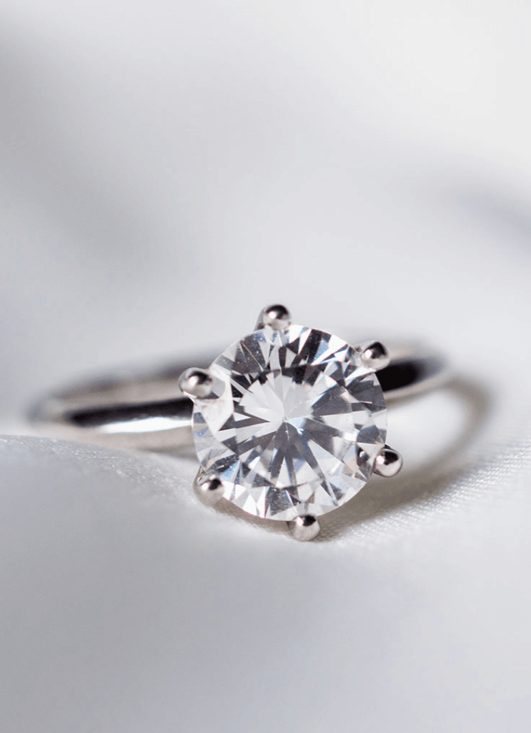 Moissanite Women's Round Solitaire Engagement Wedding Promise Bridal Rings, Rings, $ 150.00, A Moment Of Now™