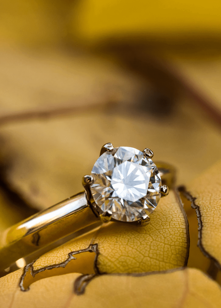 Moissanite Women's Round Solitaire Engagement Wedding Promise Bridal Rings, Rings, $ 150.00, A Moment Of Now™