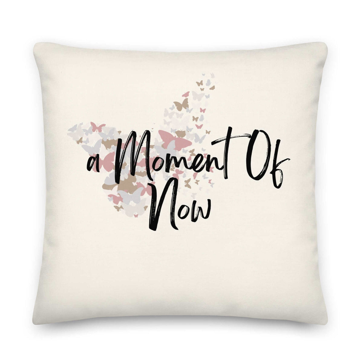 Shop A Moment Of Now Mindfulness Premium Decorative Throw Pillow in White, Throw Pillows, USA Boutique