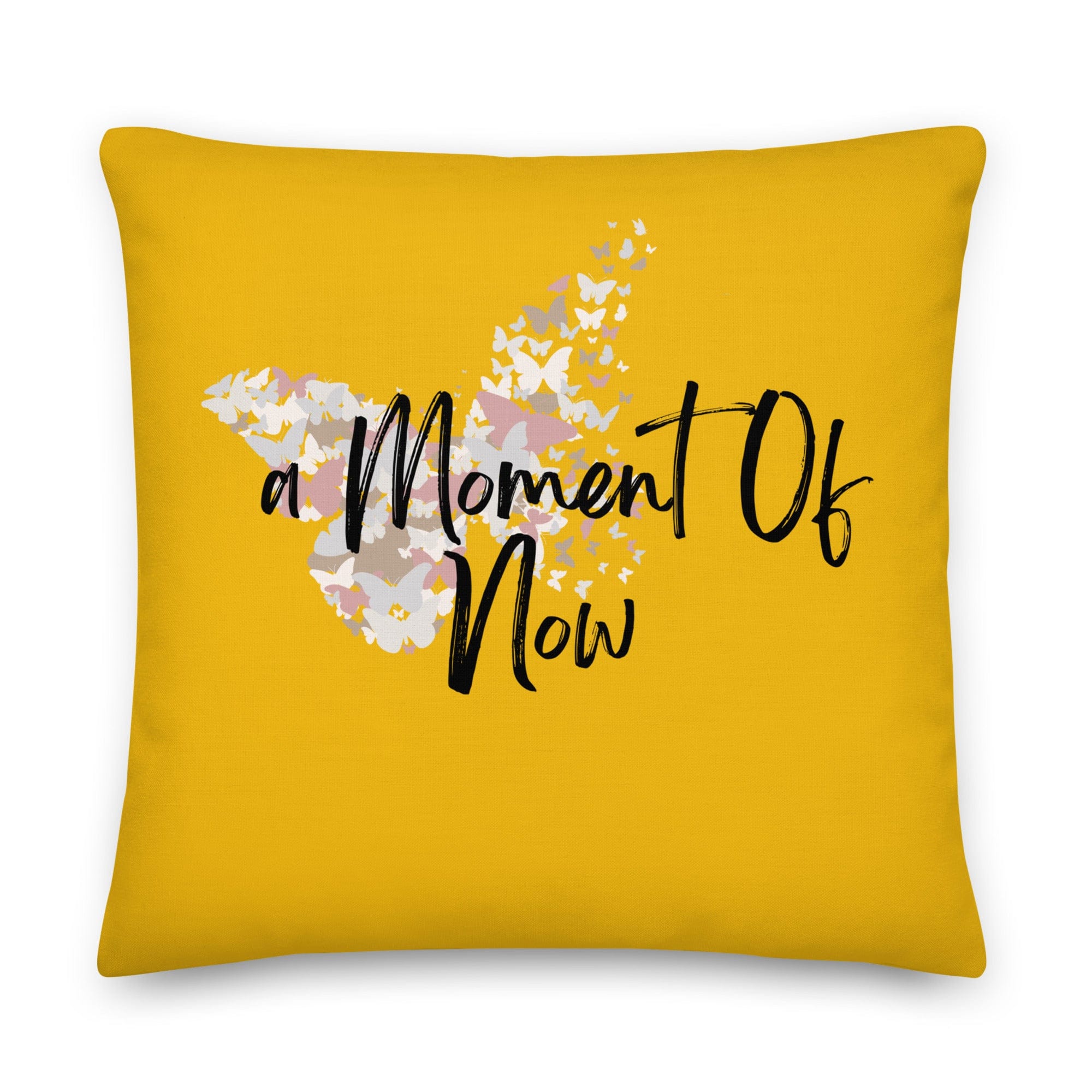 Shop A Moment Of Now Mindfulness Premium Decorative Throw Pillow in Yellow, Throw Pillows, USA Boutique