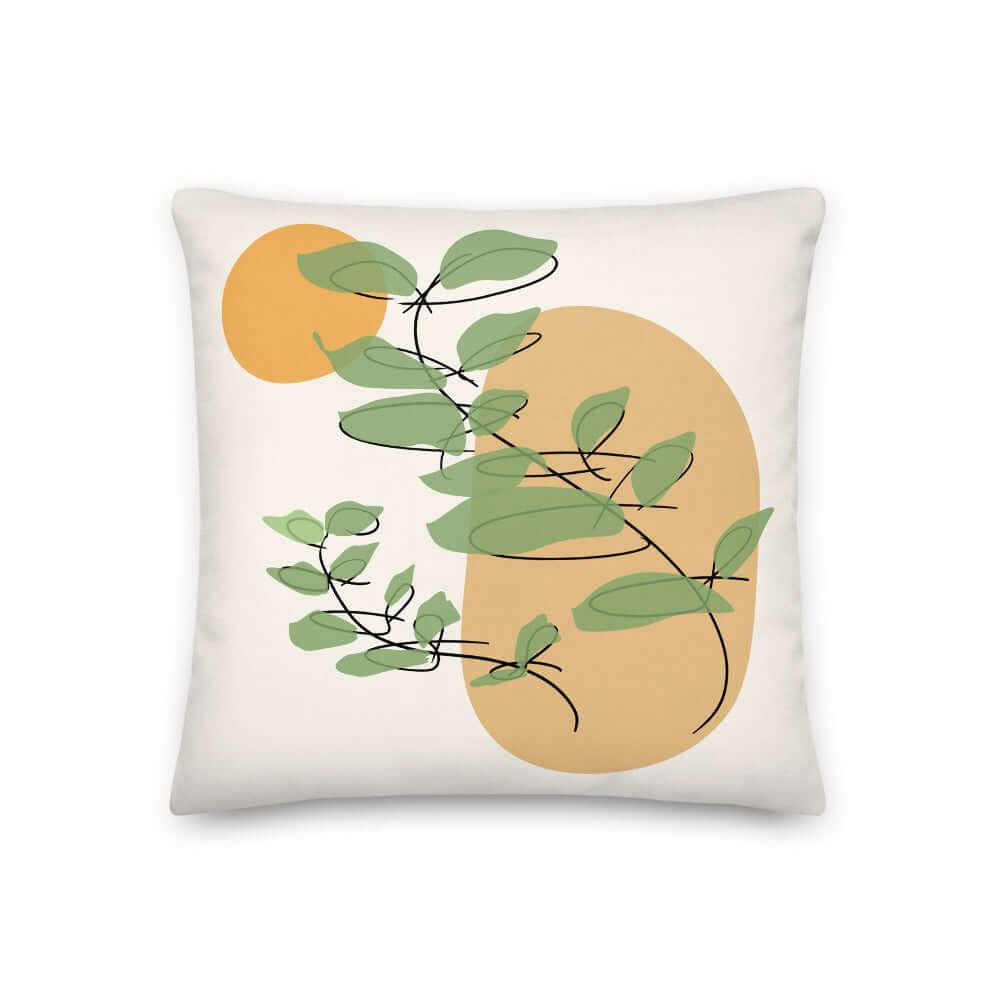 Abstract Botanical Line Art Minimalist Premium Accent Decorative Throw Pillow Cushion, Pillows, $ 64.50, A Moment Of Now™