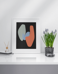 Shop Abstract Clicked 3 Modern Shapes Art Matte Poster, Posters, USA Boutique