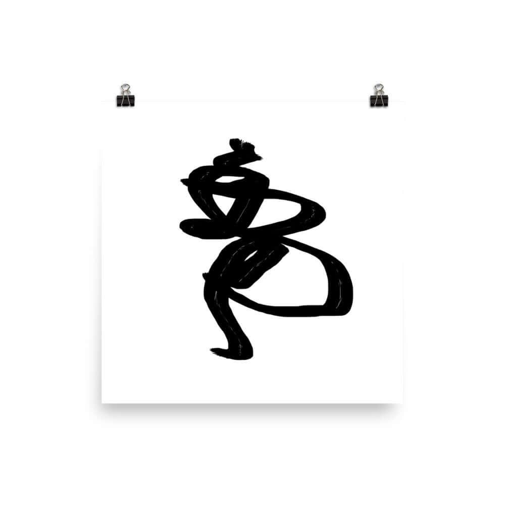 Abstract Drawing - Standing against the wind Poster, A Moment Of Now, $ 35.00