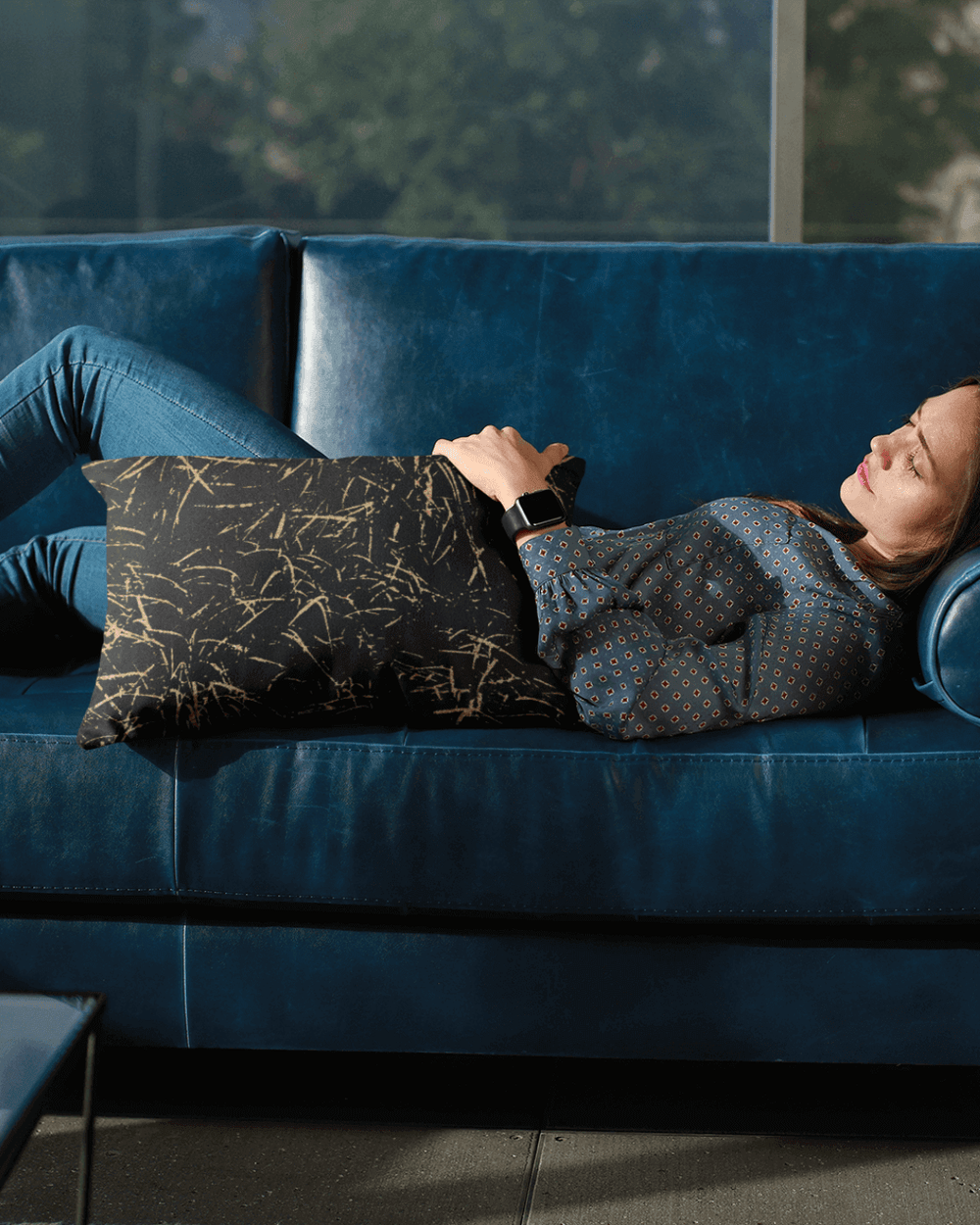 Abstract Grass Printed Premium Accent Pillow | Gold Black Decor, Throw Pillows, $ 61.50, A Moment Of Now™