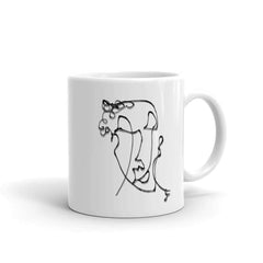 Shop Abstract Lady Art Graphic Coffee Tea Mug Cup, Mugs, USA Boutique