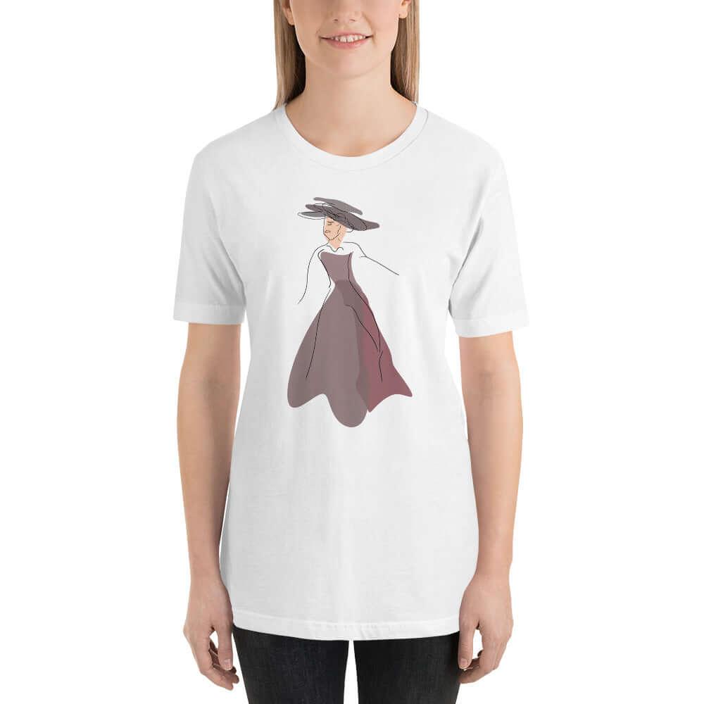 Abstract Line Art Drawing - Lady Noona Short-Sleeve Unisex T-Shirt, Tees, $ 30.95, A Moment Of Now™