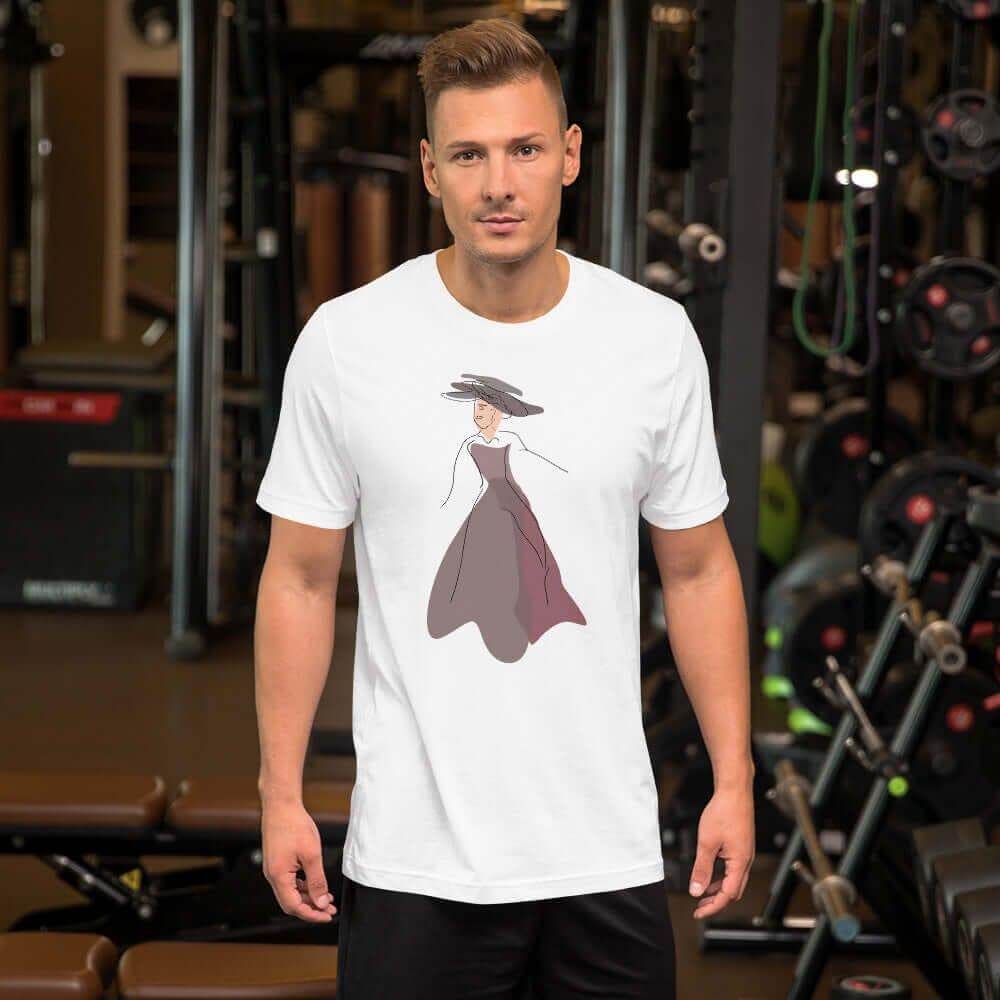 Abstract Line Art Drawing - Lady Noona Short-Sleeve Unisex T-Shirt, Tees, $ 30.95, A Moment Of Now™