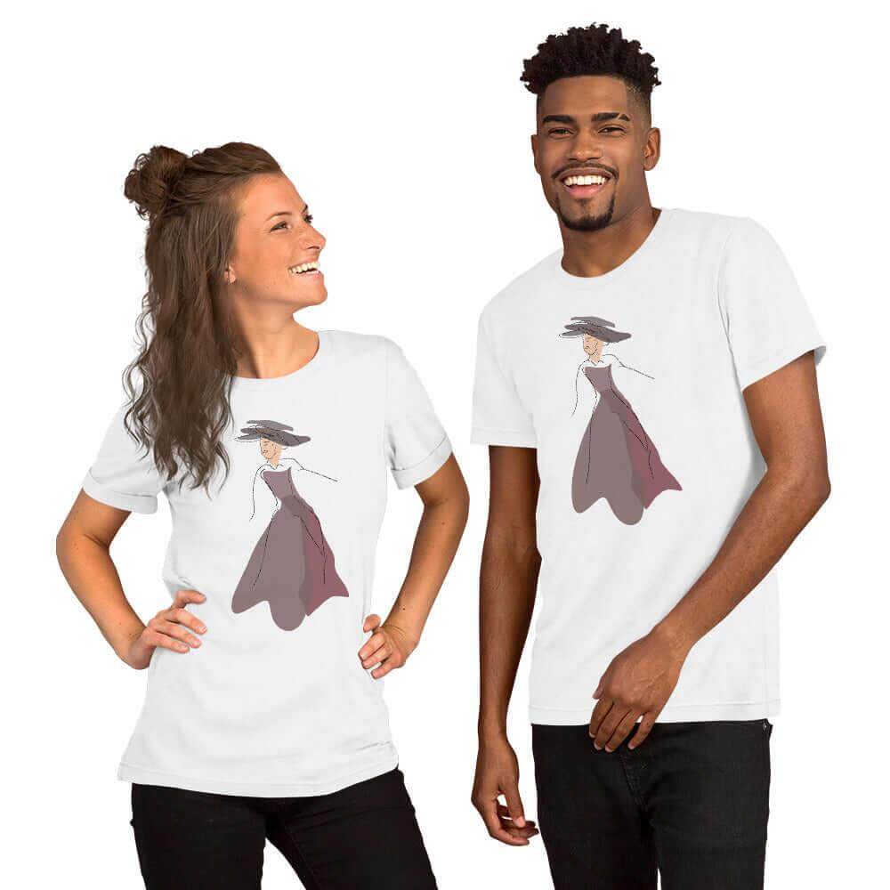 Abstract Line Art Drawing - Lady Noona Short-Sleeve Unisex T-Shirt, Tees, $ 30.95, A Moment Of Now™