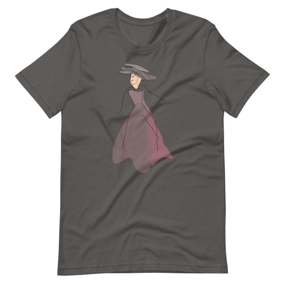 Abstract Line Art Drawing - Lady Noona Short-Sleeve Unisex T-Shirt, Tees, $ 30.95, A Moment Of Now™