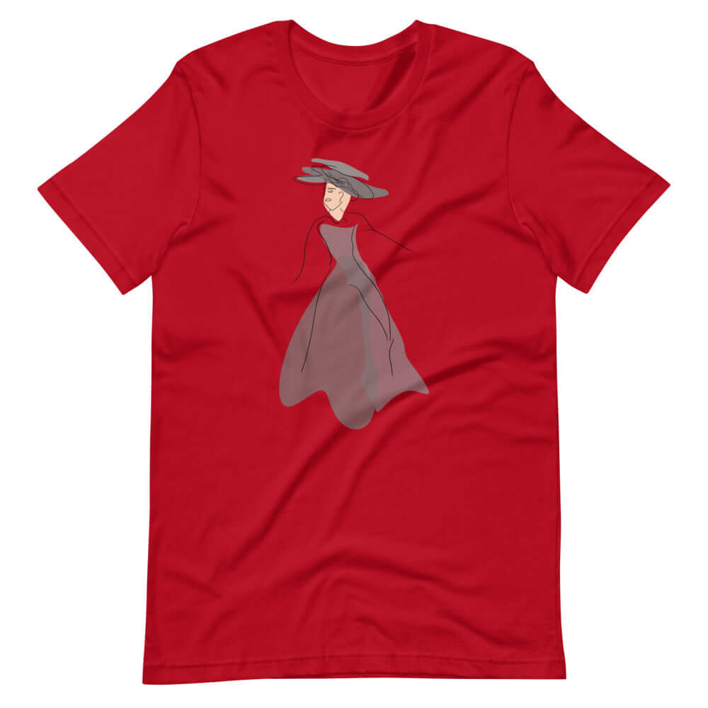 Shop Abstract Line Art Drawing - Lady Noona Short-Sleeve Unisex T-Shirt, Tees, USA Boutique
